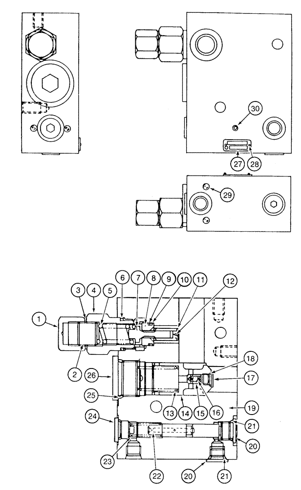 Схема запчастей Case 9060 - (8-082) - BOOM HYDRAULIC CIRCUIT, 153296A1 HOLDING VALVE (08) - HYDRAULICS