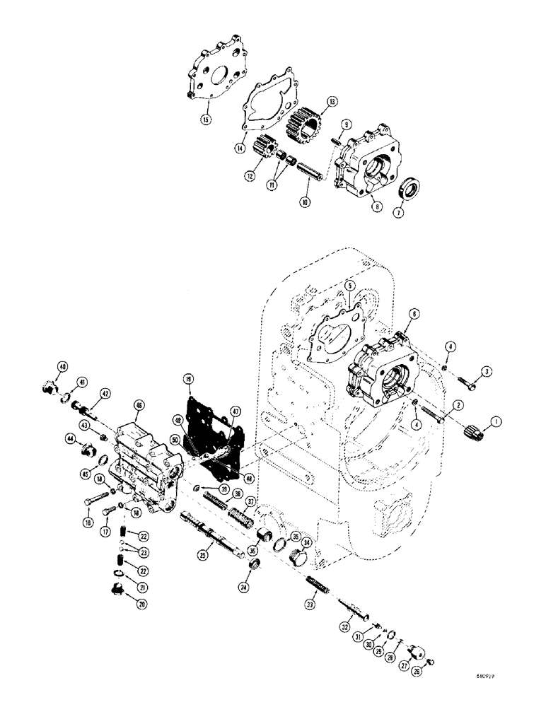 Схема запчастей Case 400C - (116) - POWERSHIFT TRANSMISSION, TRANSMISSION PUMP AND CONTROL VALVE (06) - POWER TRAIN