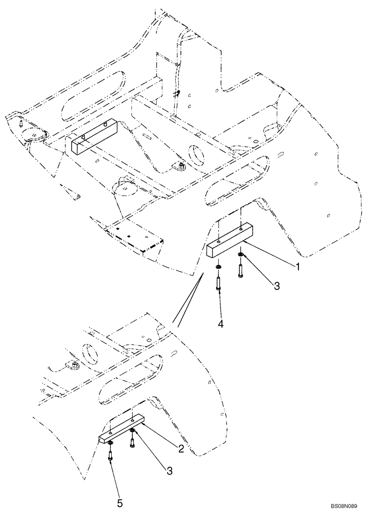 Схема запчастей Case 721E - (06-49A) - AXLE, REAR - STOP (06) - POWER TRAIN