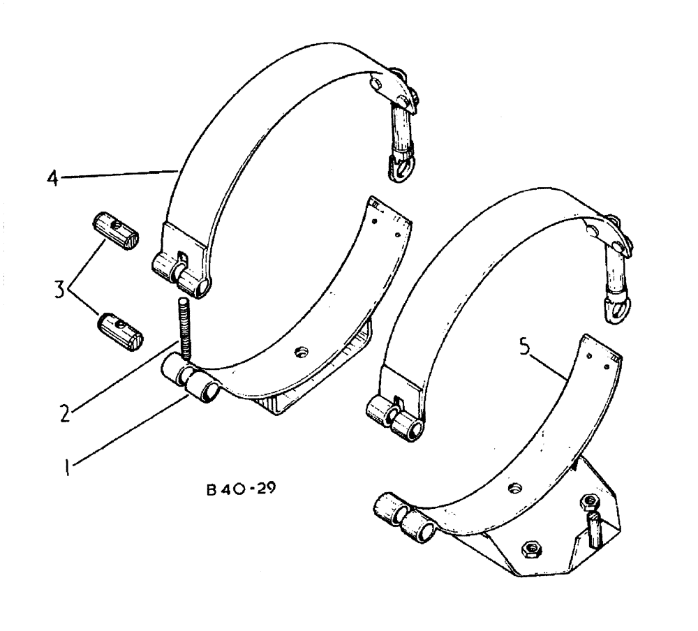 Схема запчастей Case 500 - (12-044) - BRACKET AND CLAMPS L.P.G. EQUIPMENT No Description