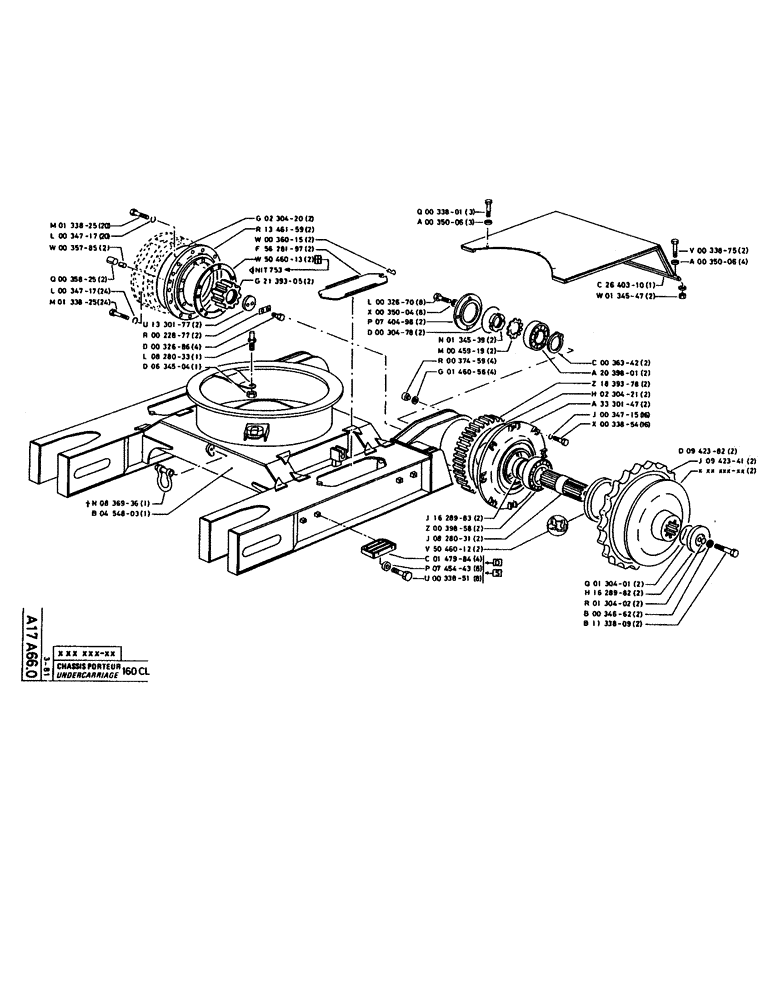 Схема запчастей Case 160CL - (029) - UNDERCARRIAGE (04) - UNDERCARRIAGE