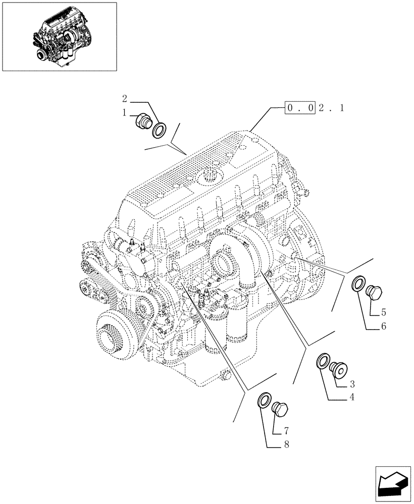 Схема запчастей Case F3AE0684P E906 - (0.32.4[01]) - PIPING - ENGINE COOLING SYSTEM (504057436-504057441-504031565-504031567-504069778-504051325) 