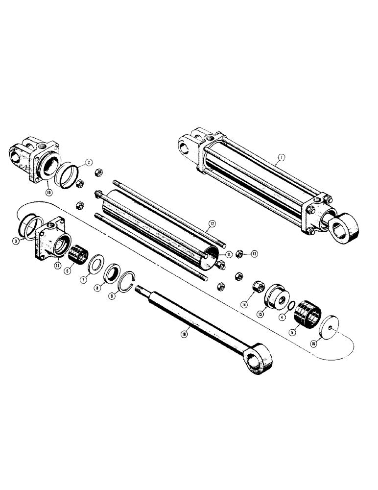 Схема запчастей Case 310 - (150) - 17751 DOZER LIFT HYDRAULIC CYLINDER (07) - HYDRAULIC SYSTEM