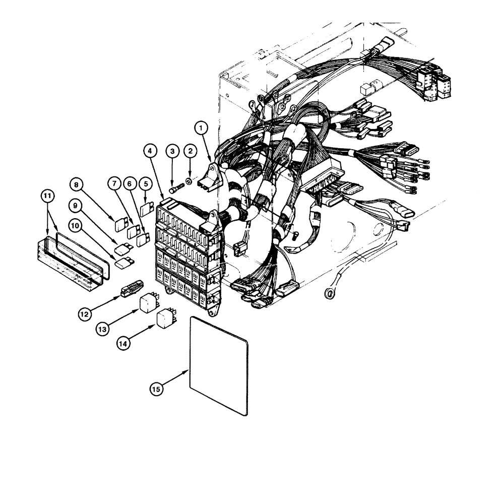 Схема запчастей Case 865 - (04.09[00]) - ELECTRIC SYSTEM - RELAYS AND FUSES (04) - ELECTRICAL SYSTEMS