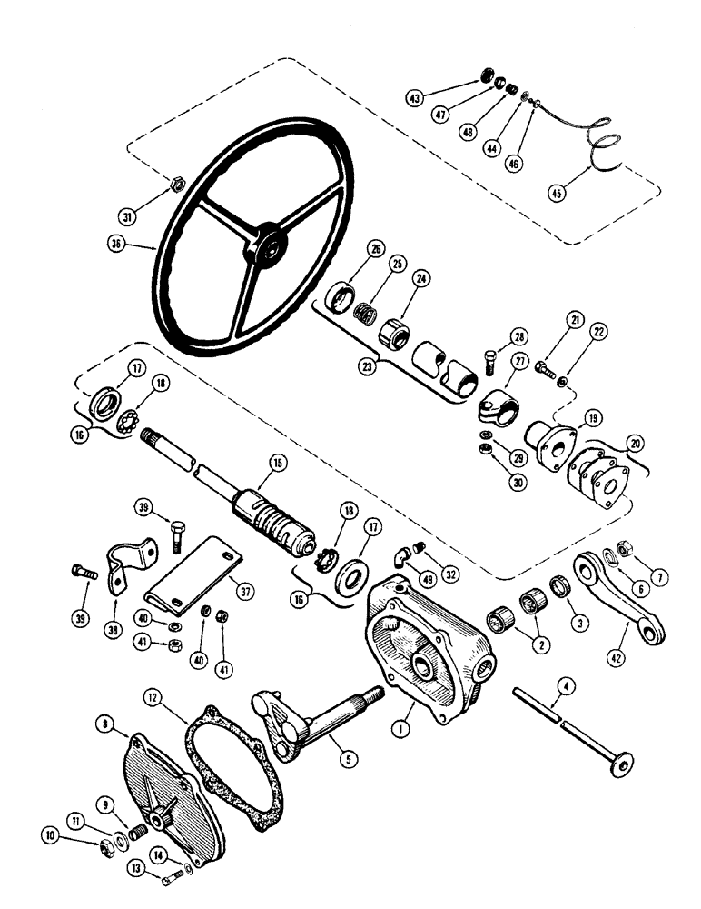 Схема запчастей Case W5A - (134) - STEERING GEAR (05) - STEERING