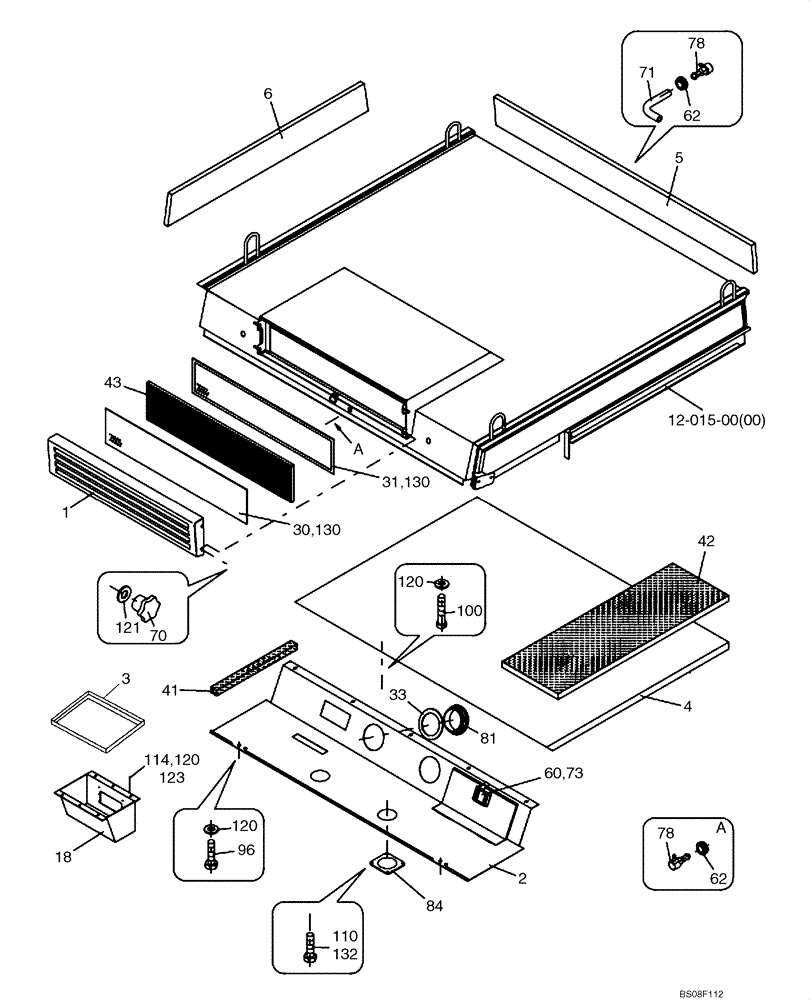 Схема запчастей Case SV208 - (12-020-03[01]) - AIR FILTRATION, CAB (GROUP 165 B) (ND001506) (09) - CHASSIS/ATTACHMENTS