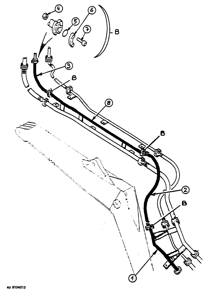 Схема запчастей Case 1088 - (138) - HYDRAULIC CIRCUIT ON BOOM (5.40 M) (35) - HYDRAULIC SYSTEMS