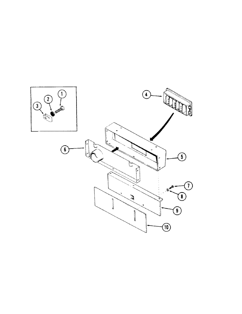 Схема запчастей Case 50 - (4-096) - HEATER SHROUDING, (LOCATED UNDER OPERATORS SEAT), HEATER (04) - ELECTRICAL SYSTEMS