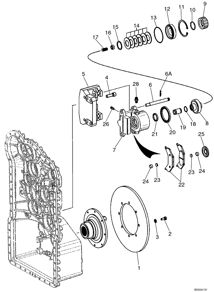 Схема запчастей Case 721D - (07-01) - BRAKE, PARKING (07) - BRAKES