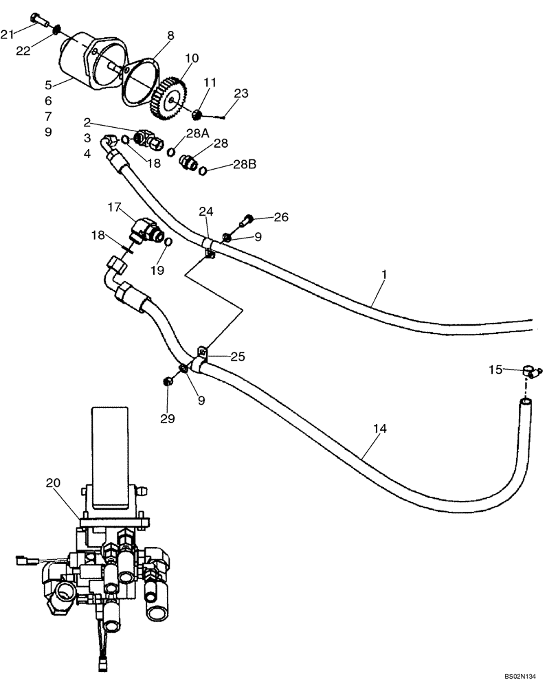 Схема запчастей Case 521D - (07-03) - HYDRAULICS - BRAKE, MAIN (07) - BRAKES