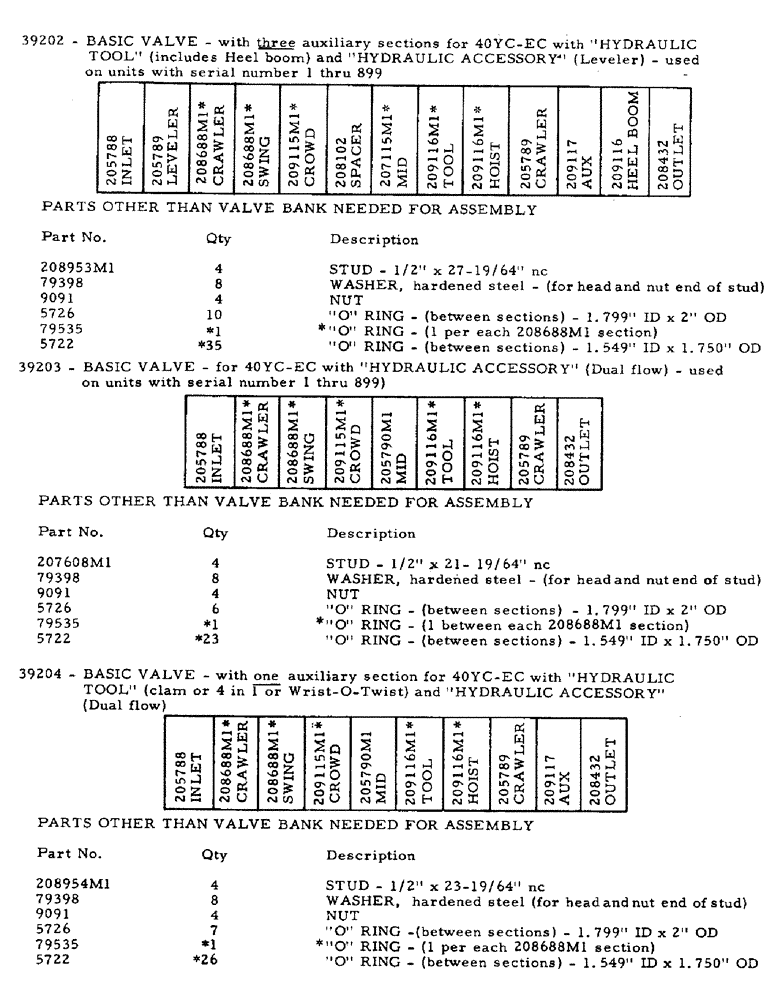 Схема запчастей Case 40EC - (H13) - HYDRAULIC VALVES INTRODUCTION (CONTD), MAIN VALVE BANK (07) - HYDRAULIC SYSTEM