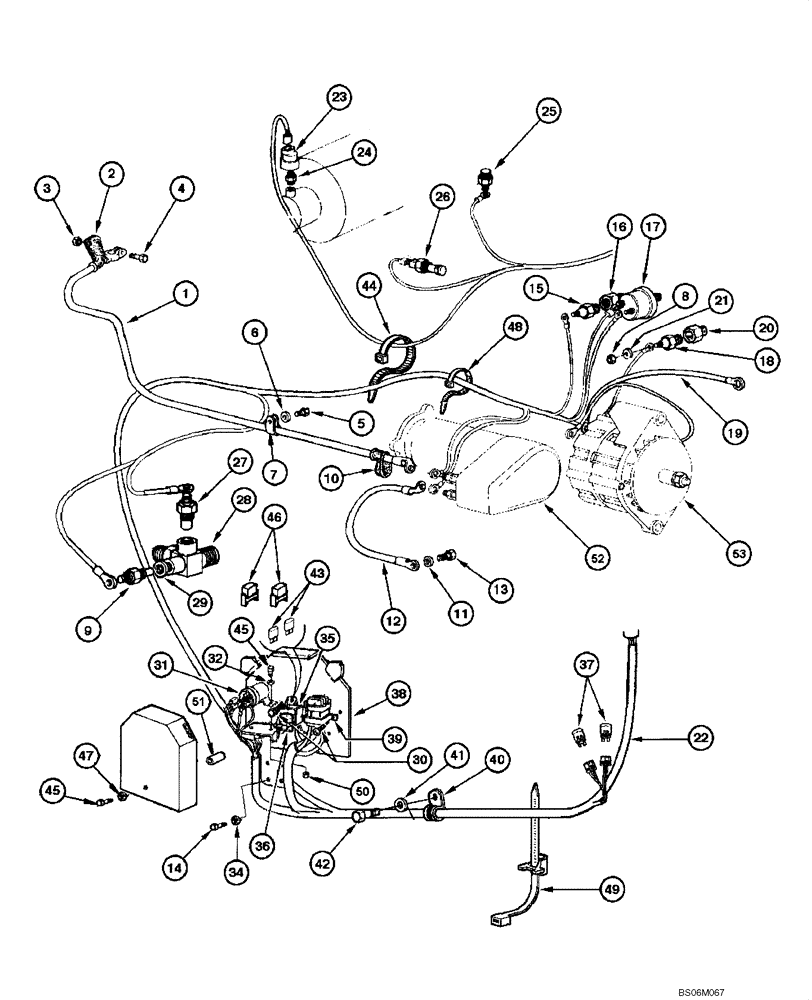 Схема запчастей Case 845 - (04.12A[00]) - ELECTRIC SYSTEM - ENGINE (SN N5AF03084 - ) (04) - ELECTRICAL SYSTEMS