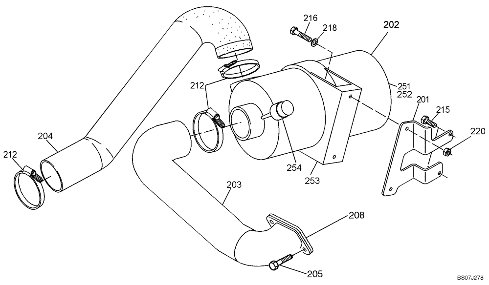 Схема запчастей Case 21D - (13.230[2987245001]) - AIR INTAKE PARTS (10) - ENGINE