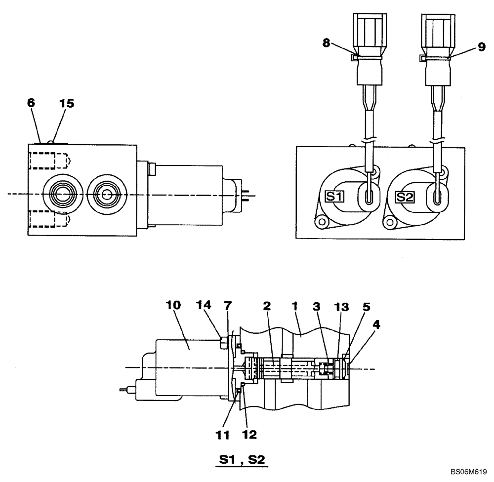 Схема запчастей Case CX210B - (08-81) - VALVE, SOLENOID - AUXILIARY HYDRAULICS (08) - HYDRAULICS