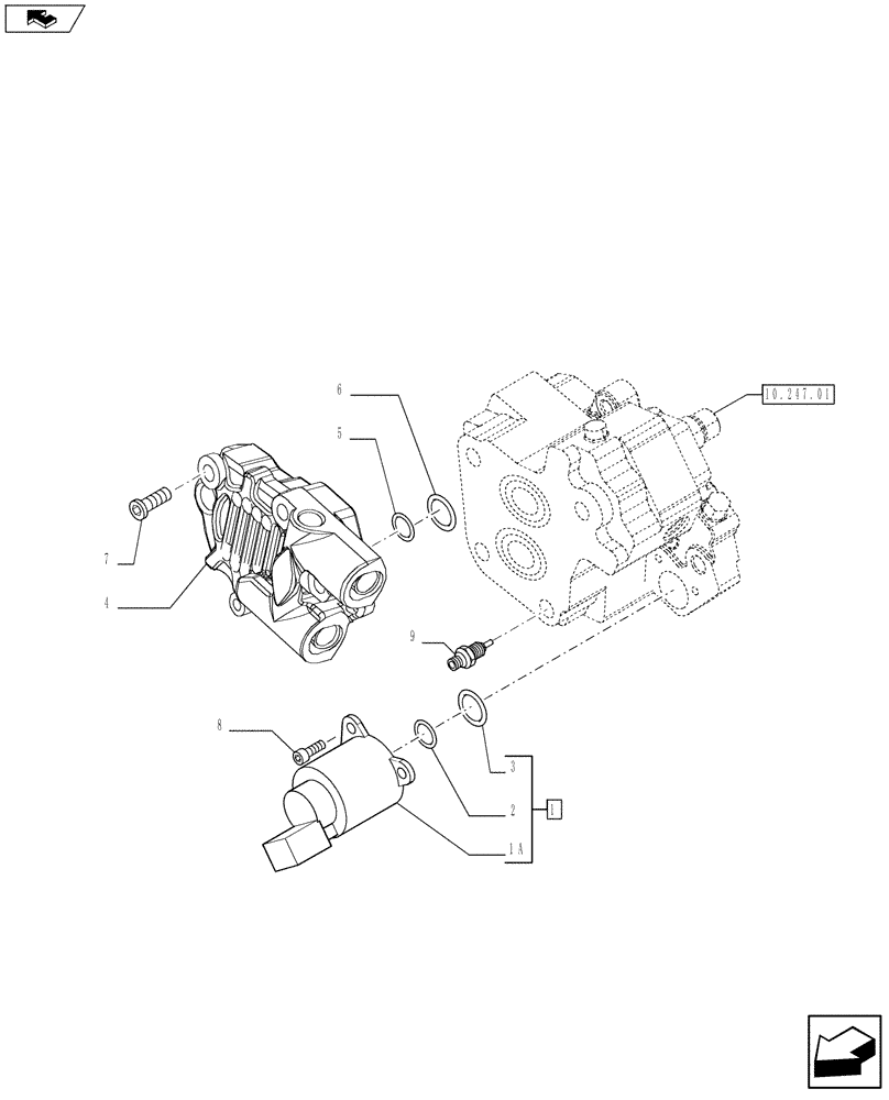 Схема запчастей Case F4DFE613E A002 - (10.247.01[01]) - INJECTION PUMP - COMPONENTS (2854052) (10) - ENGINE