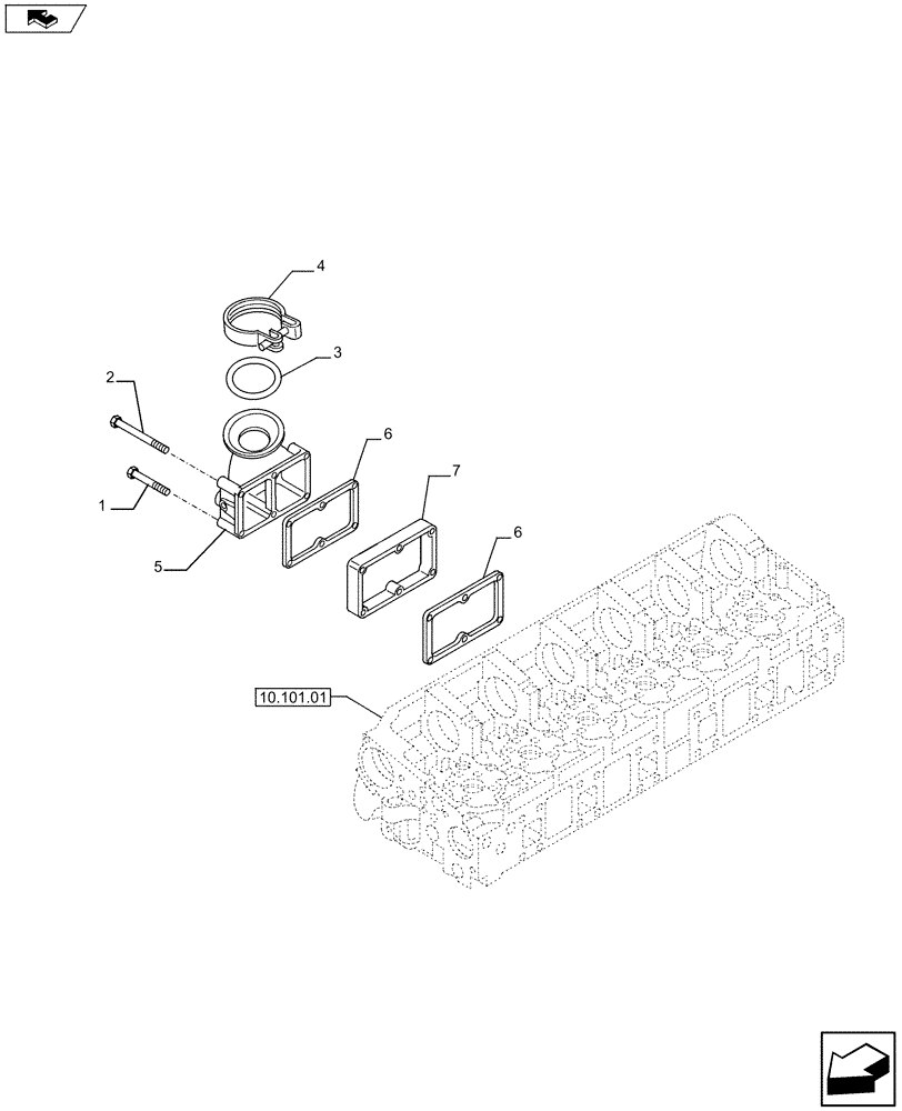 Схема запчастей Case F2CFA614C E020 - (10.254.04) - INTAKE MANIFOLD (504106378 - 504082063) (10) - ENGINE