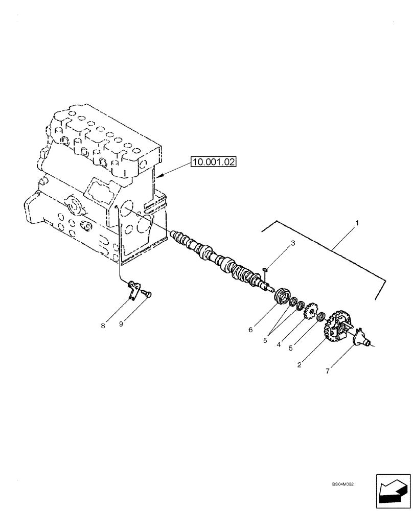 Схема запчастей Case SR175 - (10.106.AA) - CAMSHAFT (10) - ENGINE