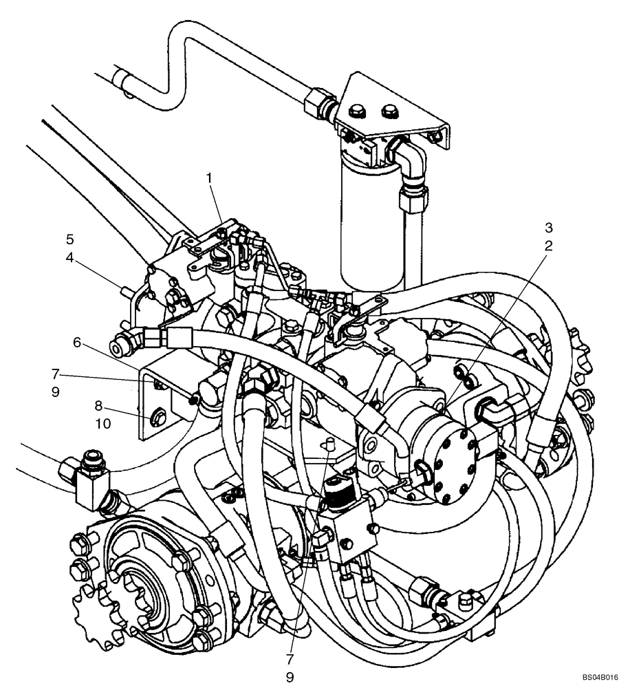 Схема запчастей Case 445 - (06-09) - PUMP, TANDEM - MOUNTING (06) - POWER TRAIN