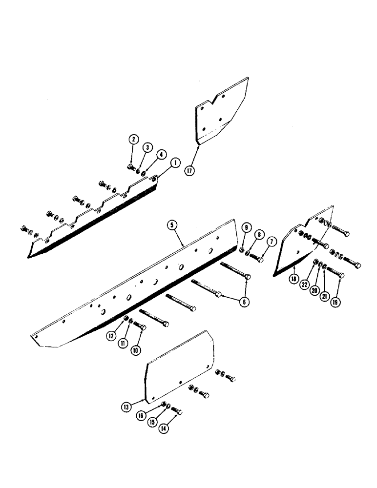 Схема запчастей Case 600 - (120) - TRACK INSTALLATION, SPROCKET GUARDS, ROCK GUARDS, MUD GUARDS (USED UP TO S/N 3-23-56) (04) - UNDERCARRIAGE