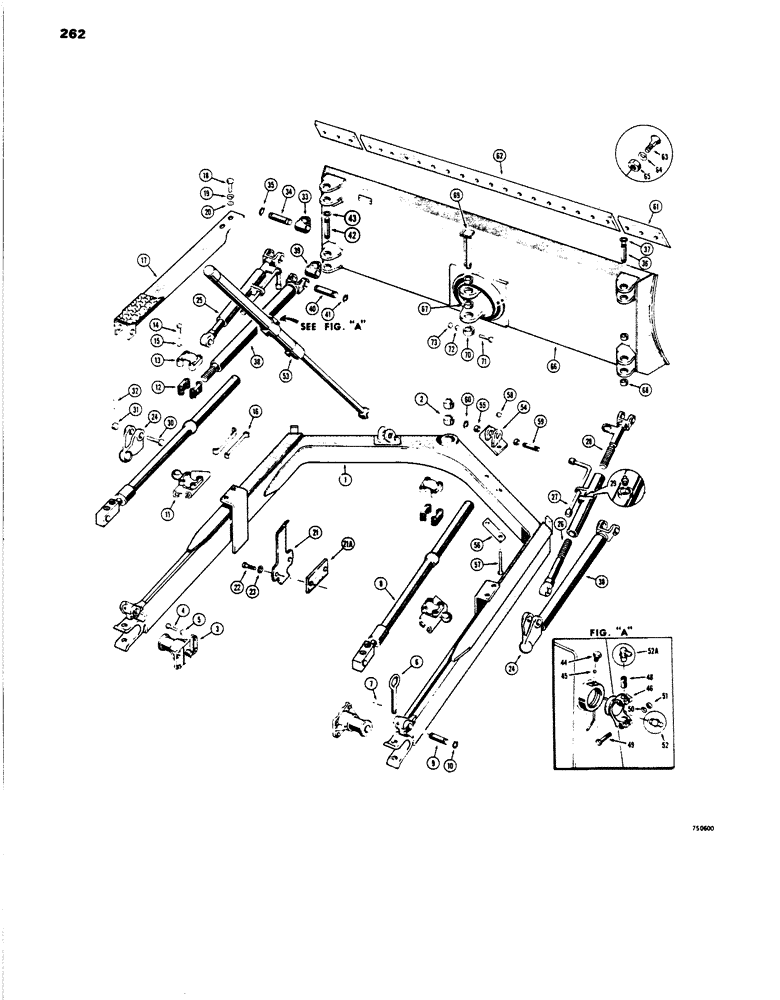 Схема запчастей Case 450 - (262) - POWER ANGLING DOZER (05) - UPPERSTRUCTURE CHASSIS