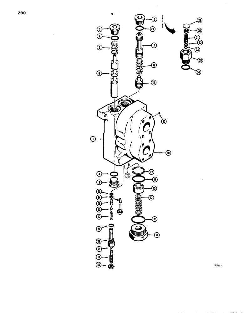 Схема запчастей Case 850B - (290) - D87071 INLET AND OUTLET SECTION (07) - HYDRAULIC SYSTEM