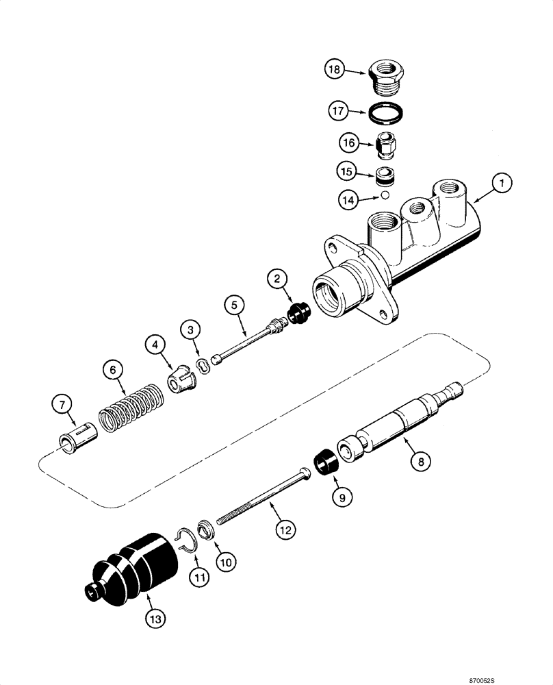 Схема запчастей Case 570MXT - (07-05) - CYLINDER ASSY - BRAKE MASTER (07) - BRAKES