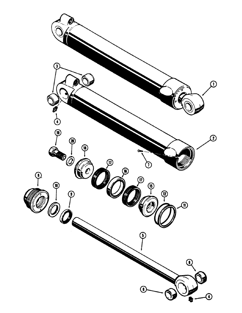 Схема запчастей Case 680CK - (171A) - G32687 BACKHOE BUCKET CYLINDER (35) - HYDRAULIC SYSTEMS