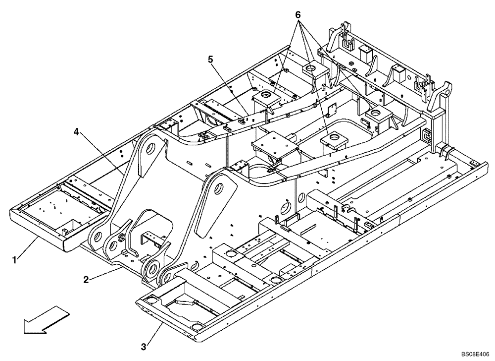 Схема запчастей Case CX700B - (09-03) - TURNTABLE (09) - CHASSIS