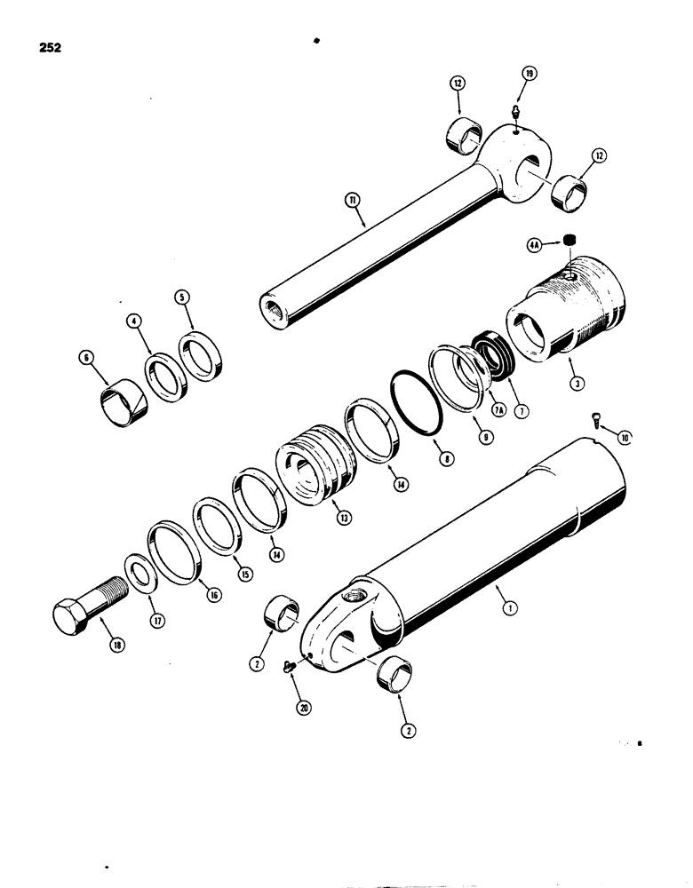 Схема запчастей Case 850B - (252) - G101214 AND G101215 RIPPER CYLINDERS (07) - HYDRAULIC SYSTEM