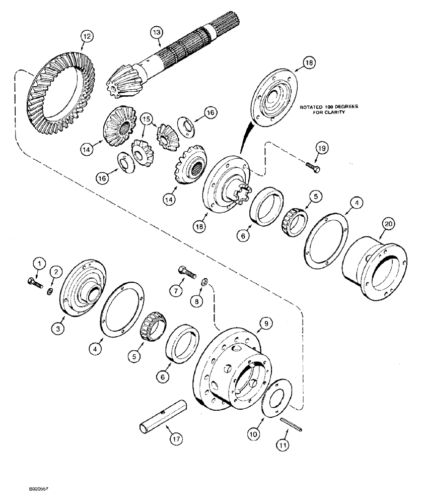 Схема запчастей Case 580SK - (6-74) - TRANSAXLE ASSY,TRANSAXLE DIFF, TRANSAXLE SN JKA0202074 AND AFTER (06) - POWER TRAIN