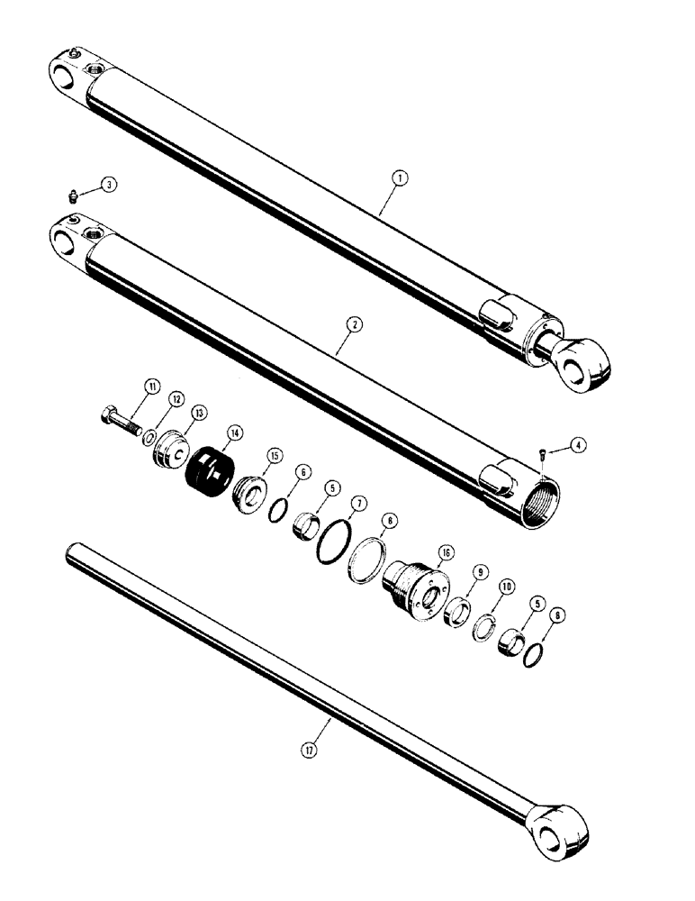 Схема запчастей Case 480CK - (46) - D33440 AND D33441 LOADER LIFT CYLINDERS (35) - HYDRAULIC SYSTEMS