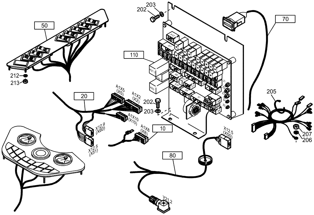 Схема запчастей Case 221D - (32.500[002]) - ELECTRICAL SYSTEM CAB FAST GEAR (OPTION) (S/N 581101-UP) (55) - ELECTRICAL SYSTEMS