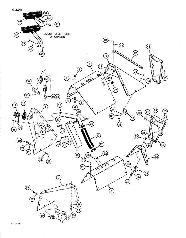 Схема запчастей Case 780C - (9-420) - FENDERS AND STEPS (09) - CHASSIS/ATTACHMENTS