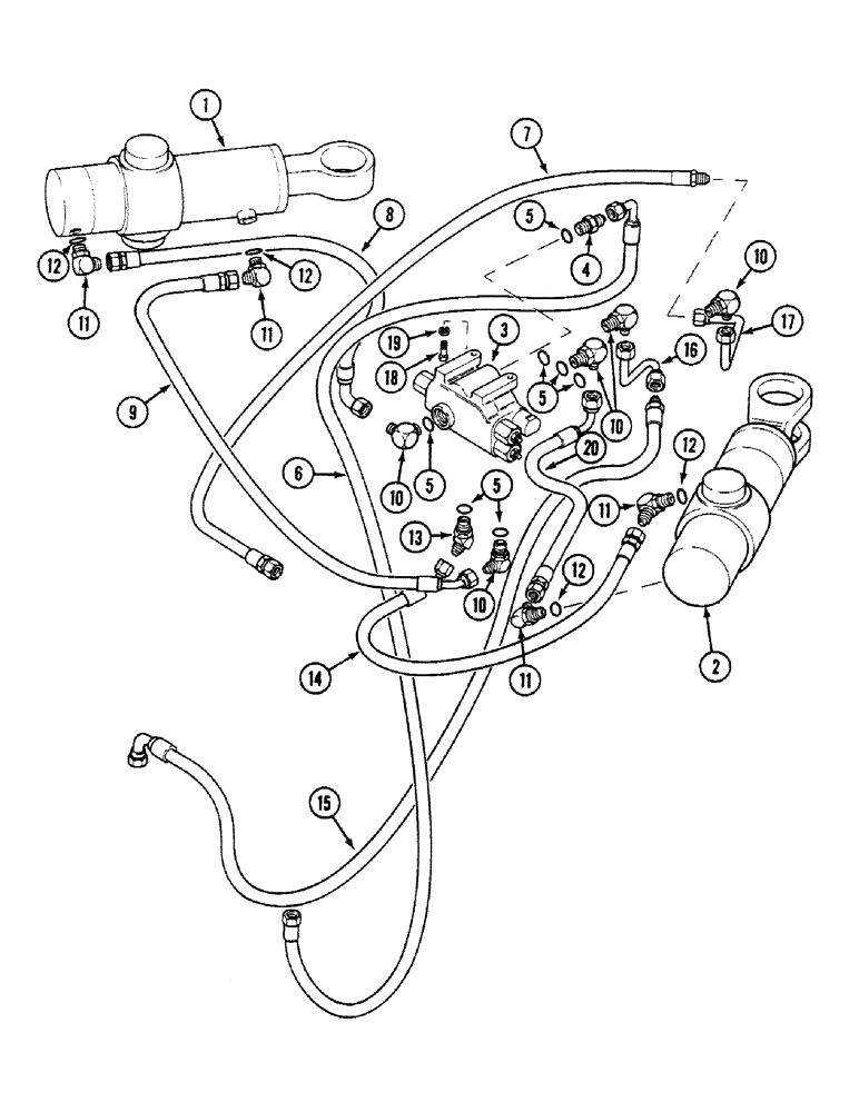 Схема запчастей Case 580SK - (8-160) - SWING SEQUENCE VALVE, UP TO S/N JJH0046381, PRESTIGE VERSION (08) - HYDRAULICS