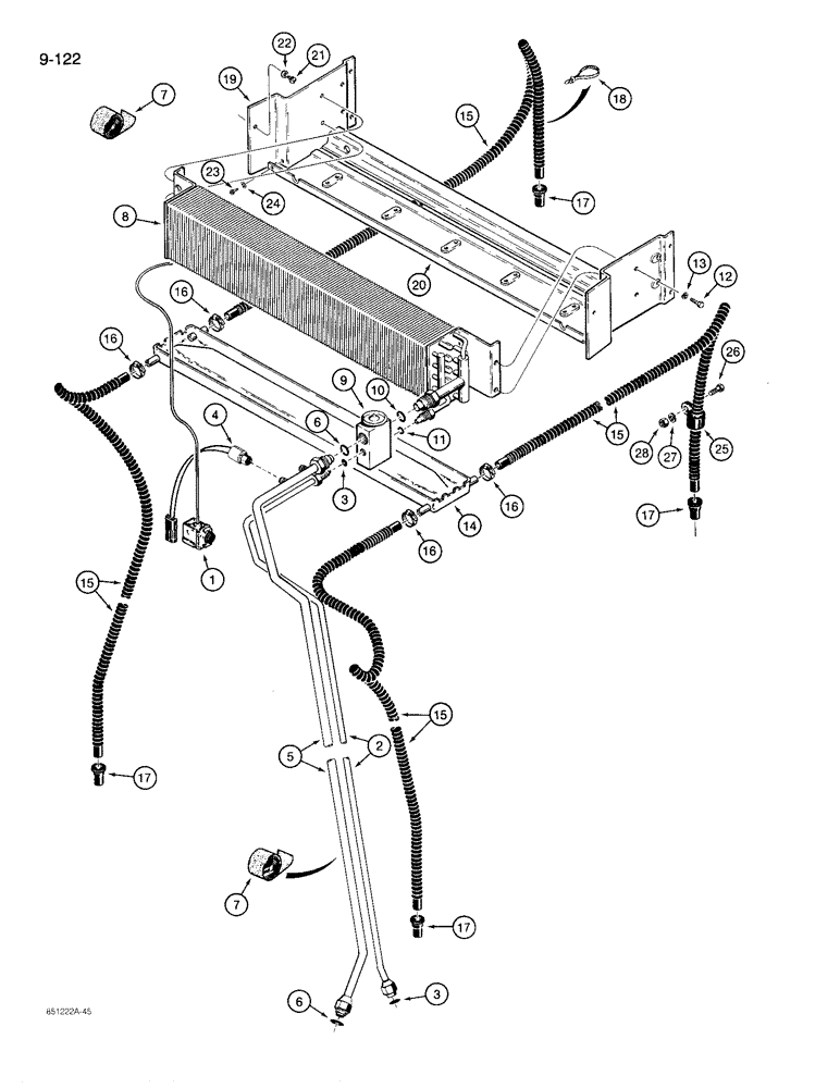 Схема запчастей Case 780D - (9-122) - CAB AIR CONDITIONING (09) - CHASSIS/ATTACHMENTS