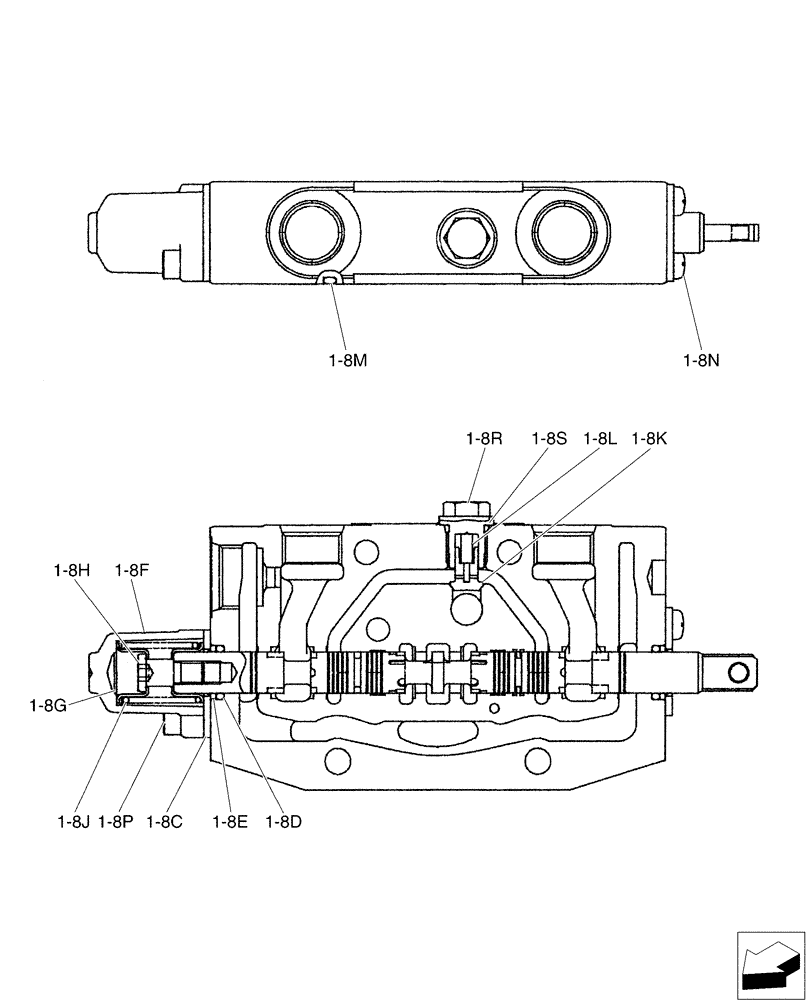 Схема запчастей Case CX50B - (01-023[08]) - VALVE INSTAL (35) - HYDRAULIC SYSTEMS