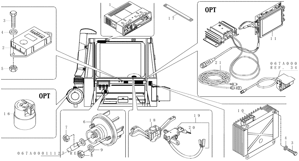 Схема запчастей Case 325 - (6.720[04]) - ELECTRIC COMPONENTS (13) - Electrical System / Decals