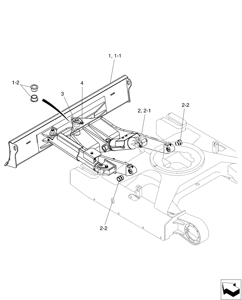 Схема запчастей Case CX36B - (02-018[00]) - DOZER ASSY - ANGLE DOZER (86) - DOZER