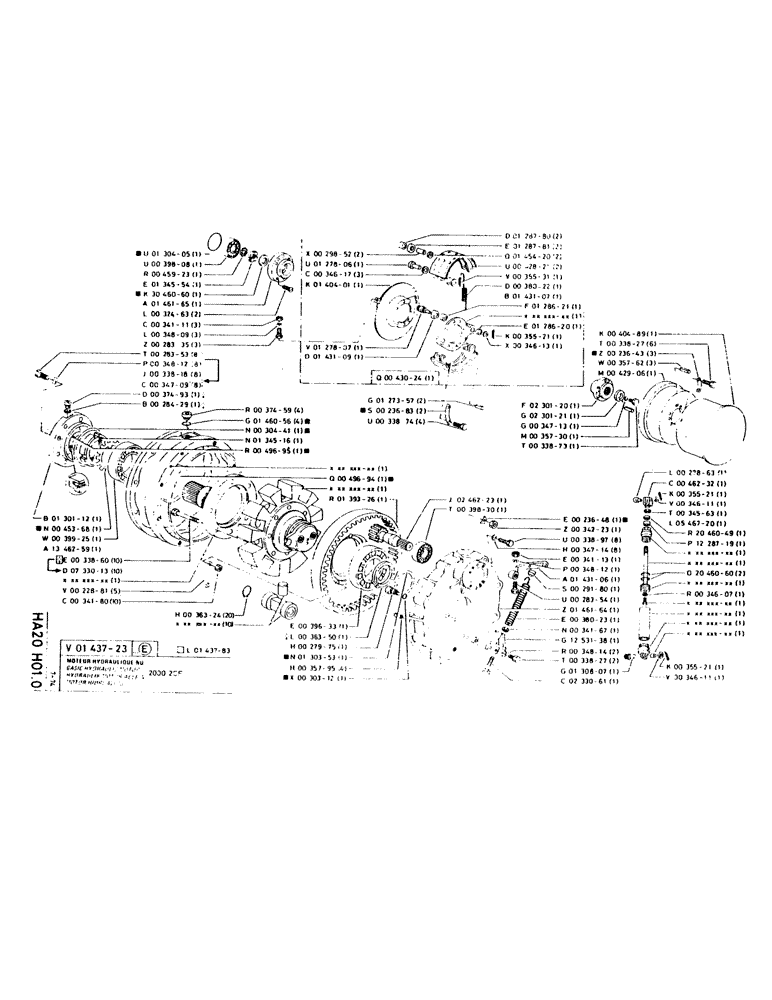 Схема запчастей Case GCK120 - (069) - BASIC HYDRAULIC MOTOR 