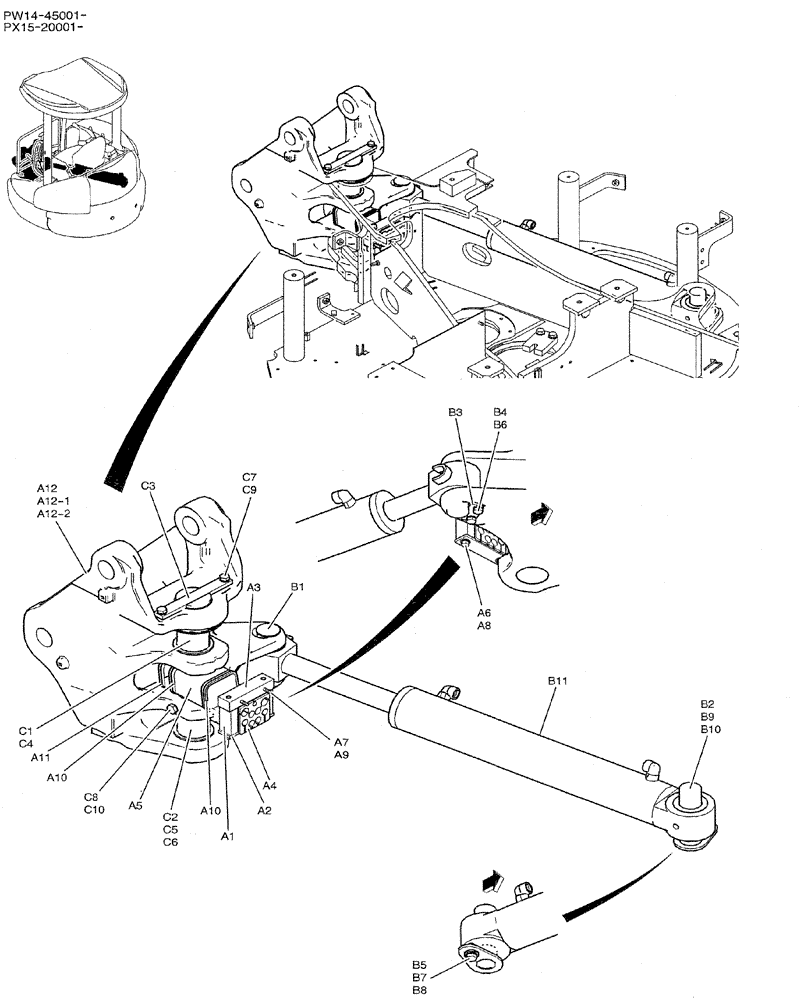 Схема запчастей Case CX31B - (01-003) - BRACKET ASSY, SWING (NIBBLER & BREAKER) (39) - FRAMES AND BALLASTING