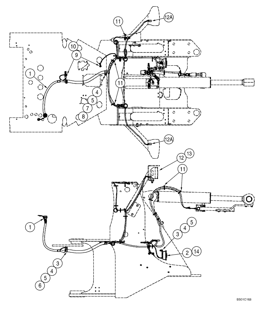 Схема запчастей Case 621D - (04-06) - HARNESS, FRONT (Z BAR LOADER) (04) - ELECTRICAL SYSTEMS