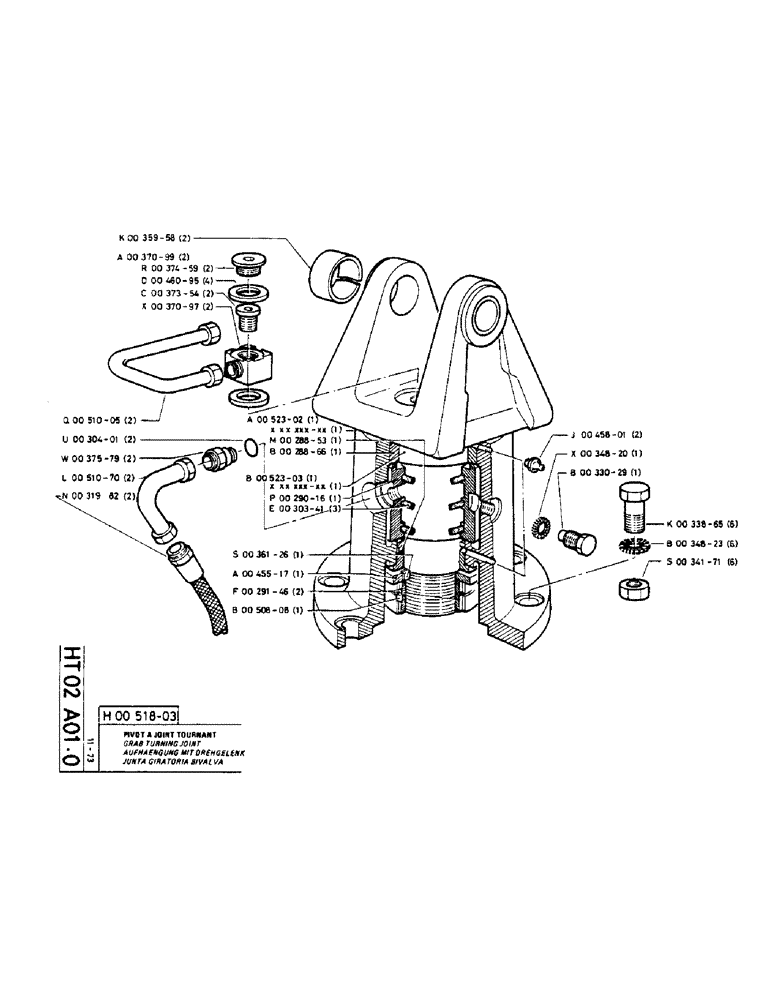 Схема запчастей Case TC45 - (192) - GRAB TURNING JOINT 