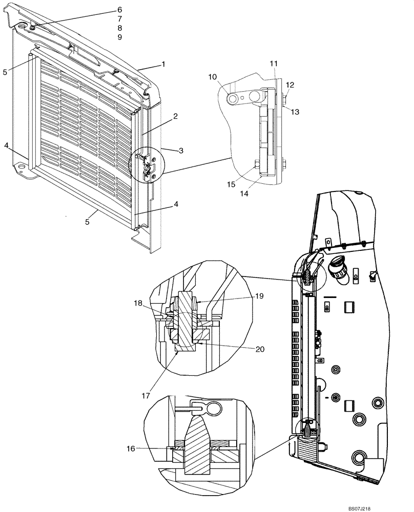 Схема запчастей Case 430 - (09-22) - REAR DOOR (09) - CHASSIS