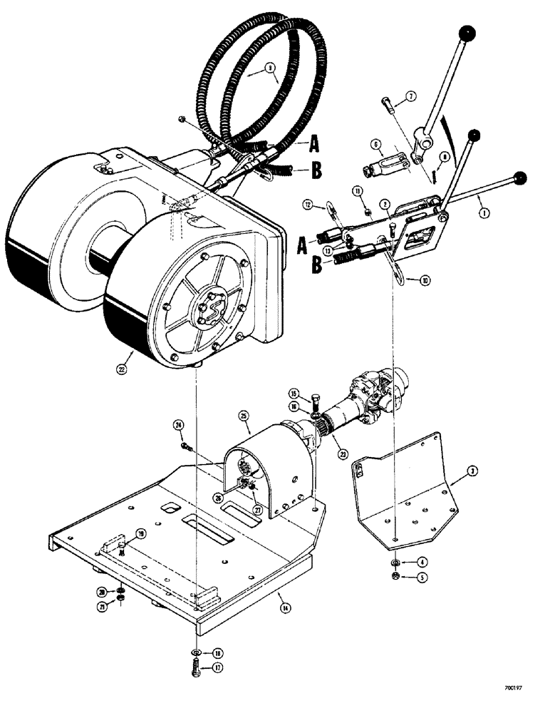 Схема запчастей Case 300C - (220) - SWEED WINCH, WINCH AND WINCH CONTROL LEVERS (88) - ACCESSORIES