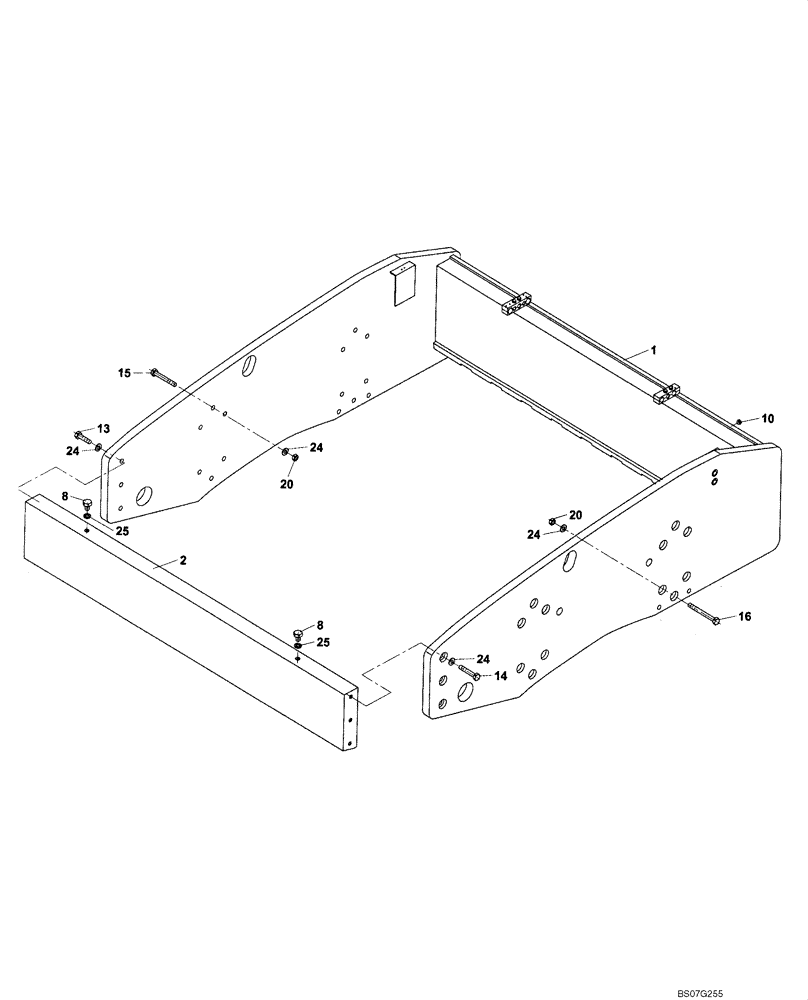 Схема запчастей Case SV210 - (09-25[01]) - FRAME, DRUM (GROUP 53) (ND104895) (09) - CHASSIS/ATTACHMENTS