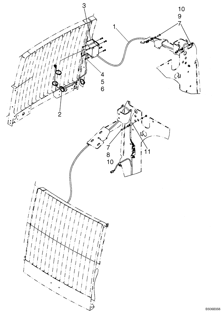 Схема запчастей Case 821E - (04-14A) - HARNESS, HOOD - BACKUP ALARM - EUROPE (04) - ELECTRICAL SYSTEMS