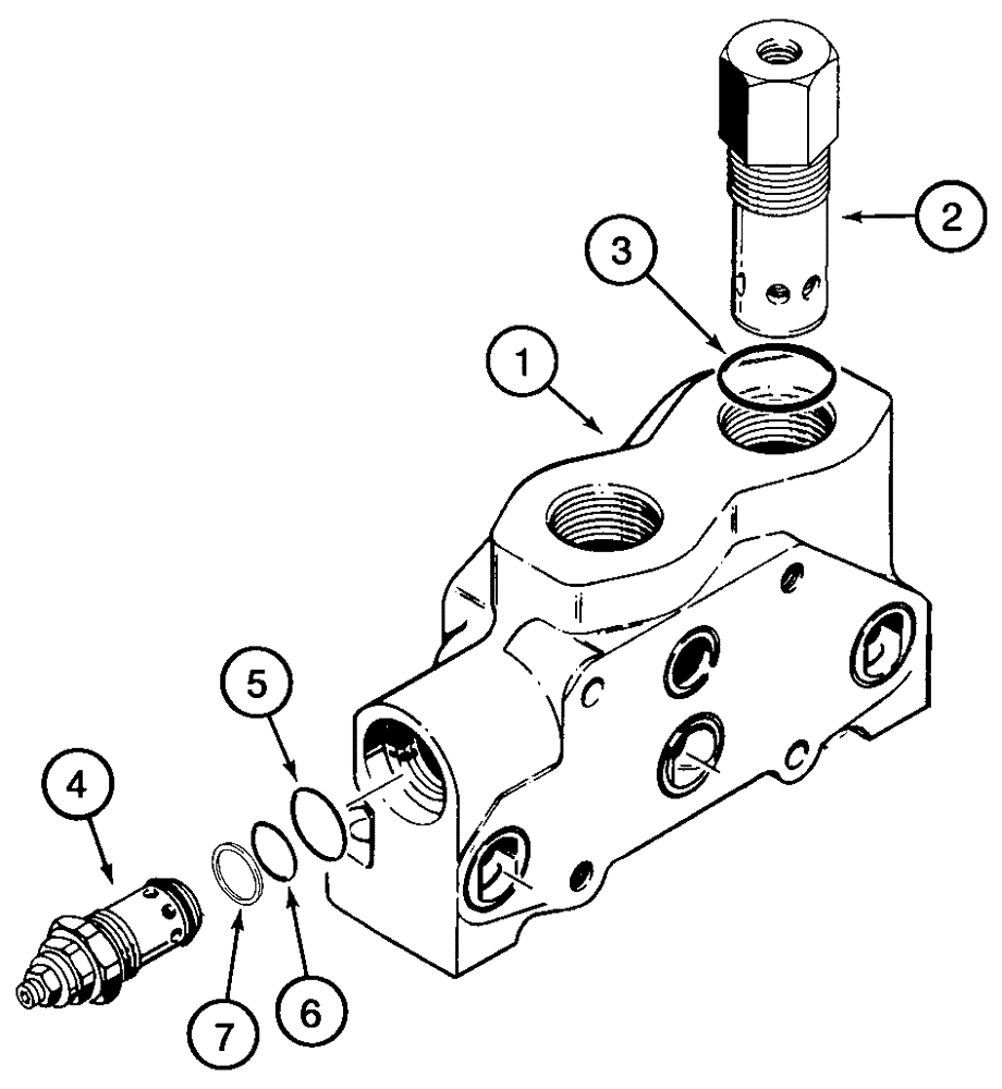 Схема запчастей Case 921C - (08-18) - VALVE SECTION - INLET AND OUTLET (08) - HYDRAULICS