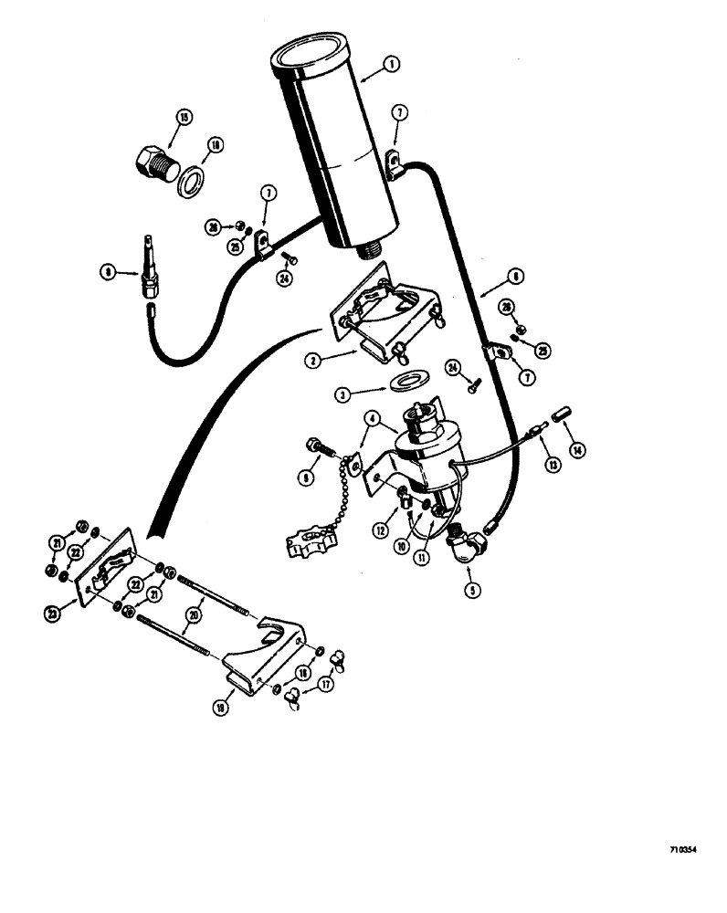 Схема запчастей Case W20 - (082) - COLD STARTING SYSTEM MODELS WITH SADDLE CLAMPED CYLINDERS (04) - ELECTRICAL SYSTEMS