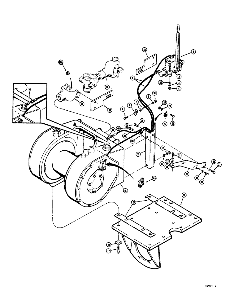 Схема запчастей Case 825 - (254) - WINCH CONTROL PARTS (05) - UPPERSTRUCTURE CHASSIS