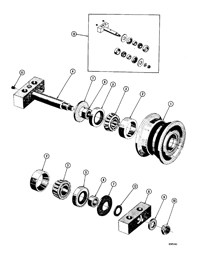 Схема запчастей Case 1000 - (152) - TRACK ROLLER (04) - UNDERCARRIAGE